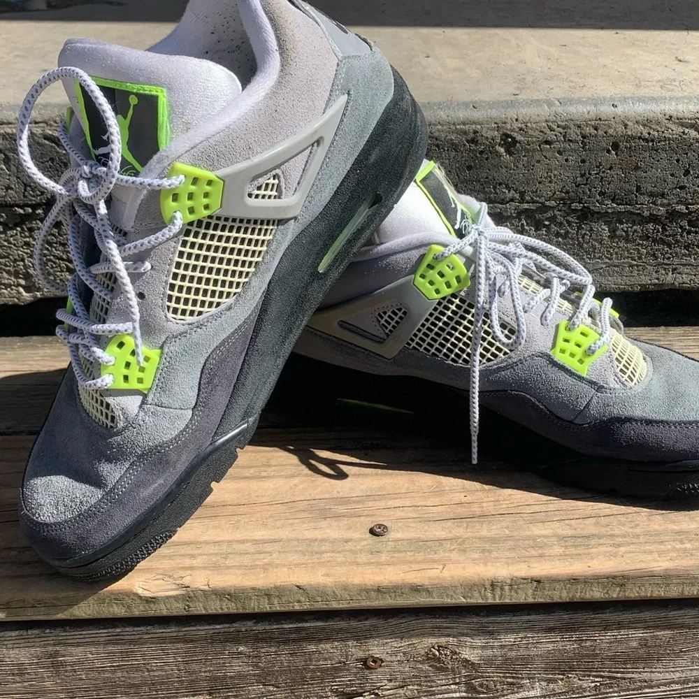 Air Jordan 4 Retro “Neon 95”. Size 12. - Picture 5 of 10
